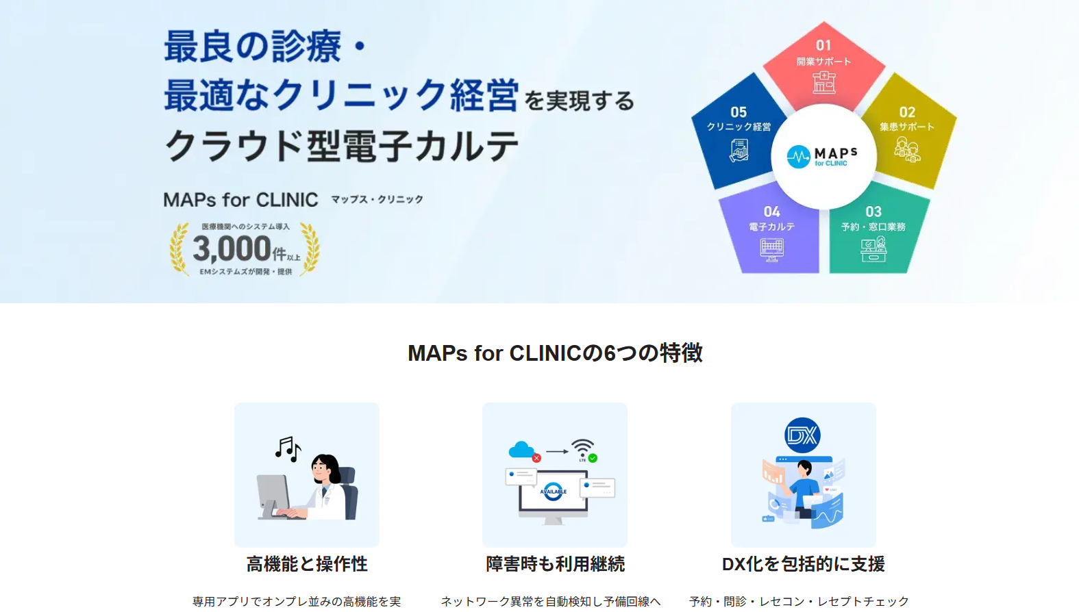 MAPs for CLINIC公式HPキャプチャ